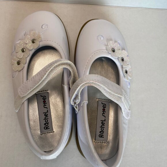 Rachel Shoes White with Floral Design.kids Size 9 - Picture 6 of 6